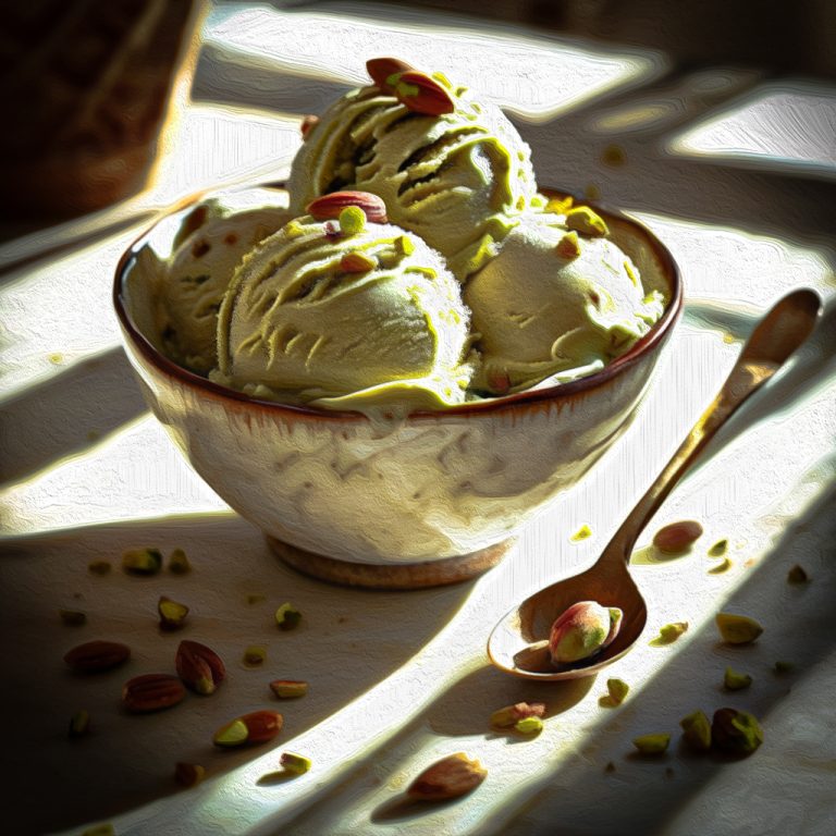 Brand New Trendy homemade Pistachio Ice Cream Recipe.